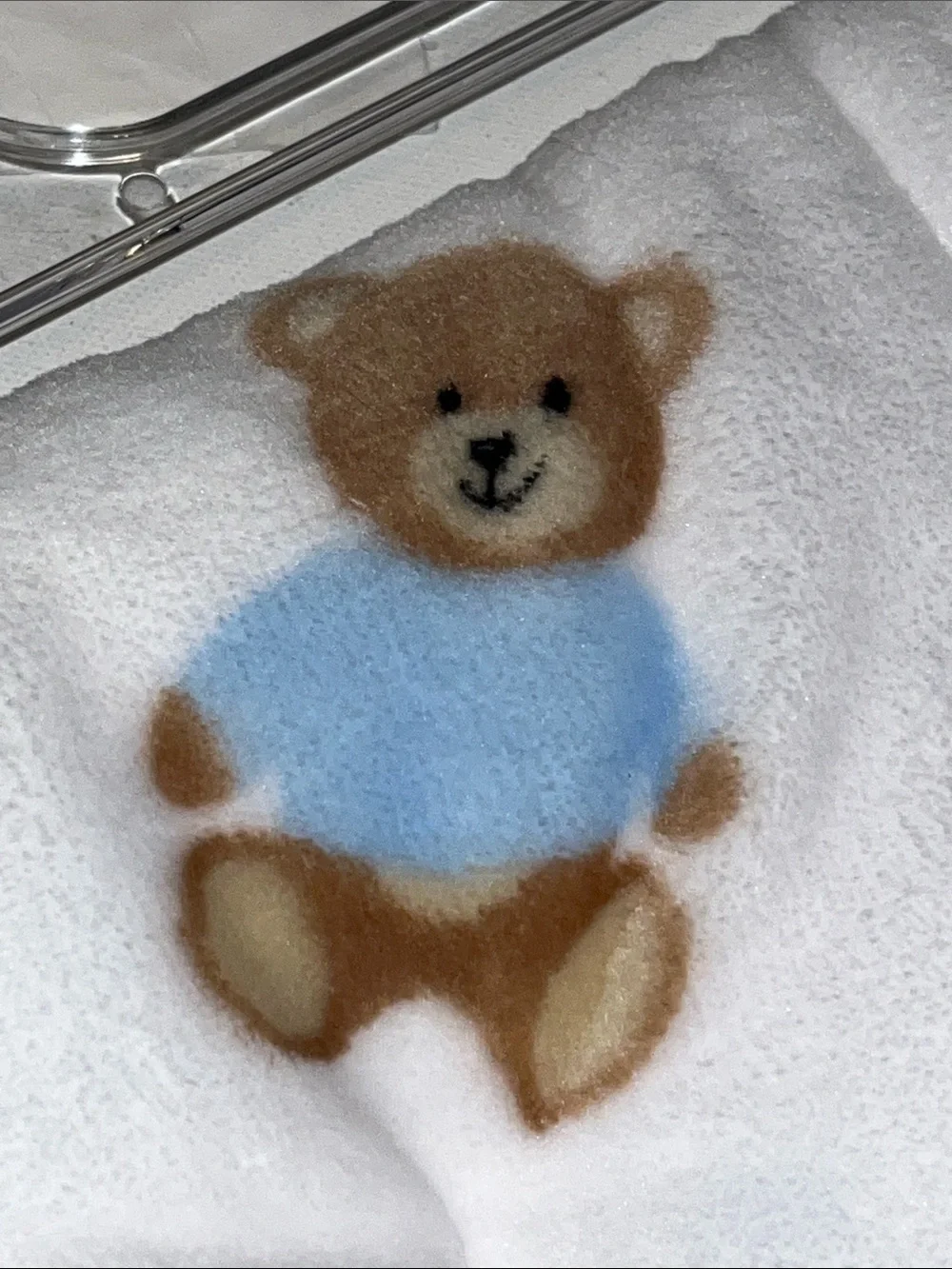 Teddy Bear  Blanket throw Baby Girl Boy print Security Blanket Throw Soft 30X40